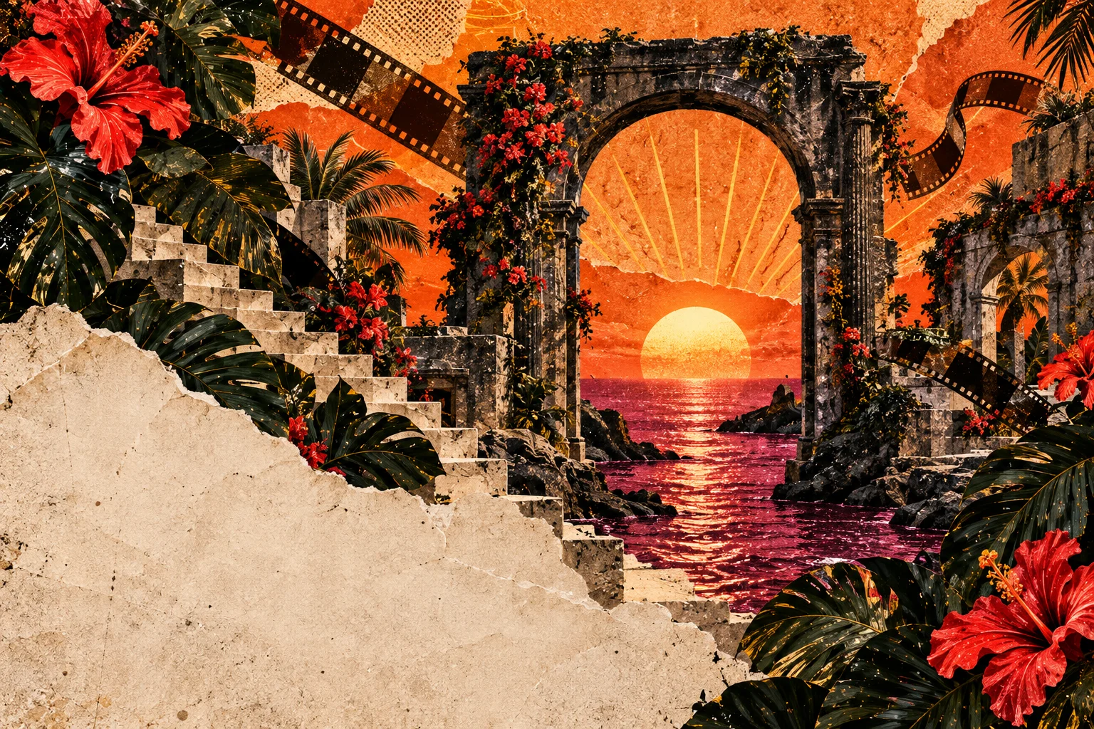 Colagem surreal do arquivo de fotografia de Deric Mateus